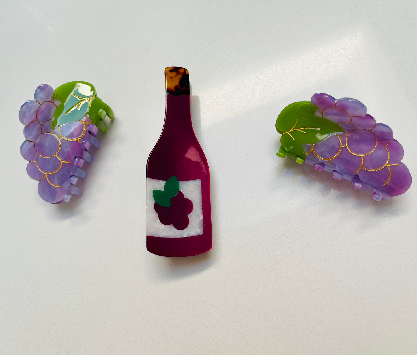 Wine-Shaped Hair Clips