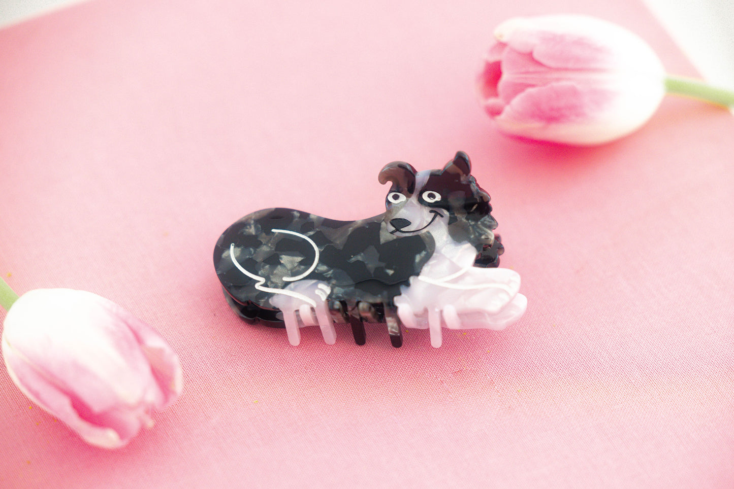 Black and White Dog Hair Claw