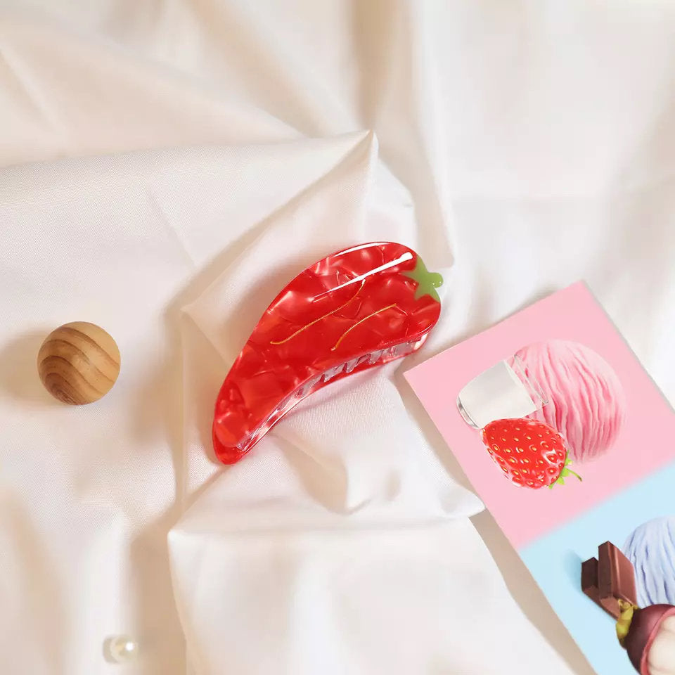 Fruit-Shaped Hair Clips with Fortunes Inside for Happy Days (ft. Watermelon, Pineapple, Banana and more)