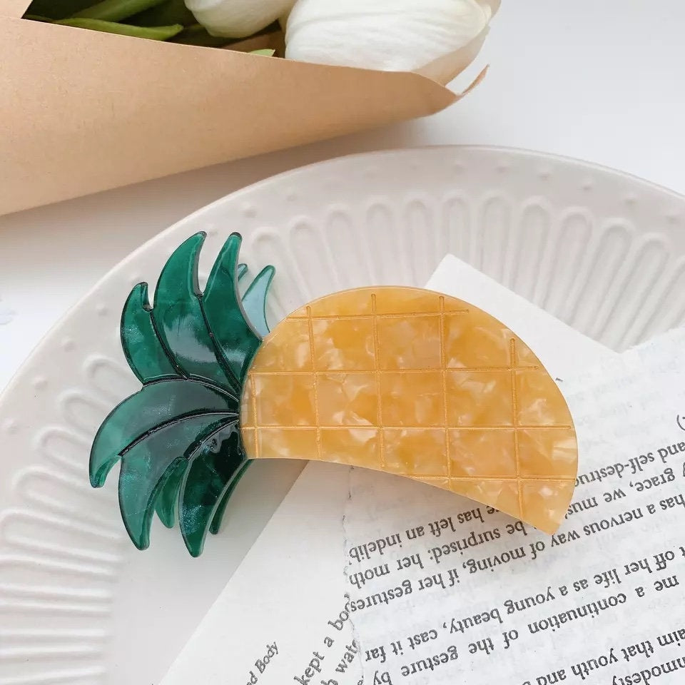 Fruit-Shaped Hair Clips with Fortunes Inside for Happy Days (ft. Watermelon, Pineapple, Banana and more)